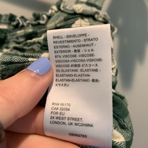 Urban Outfitters Green Gingham Tie Crop Top - Picture 5 of 6